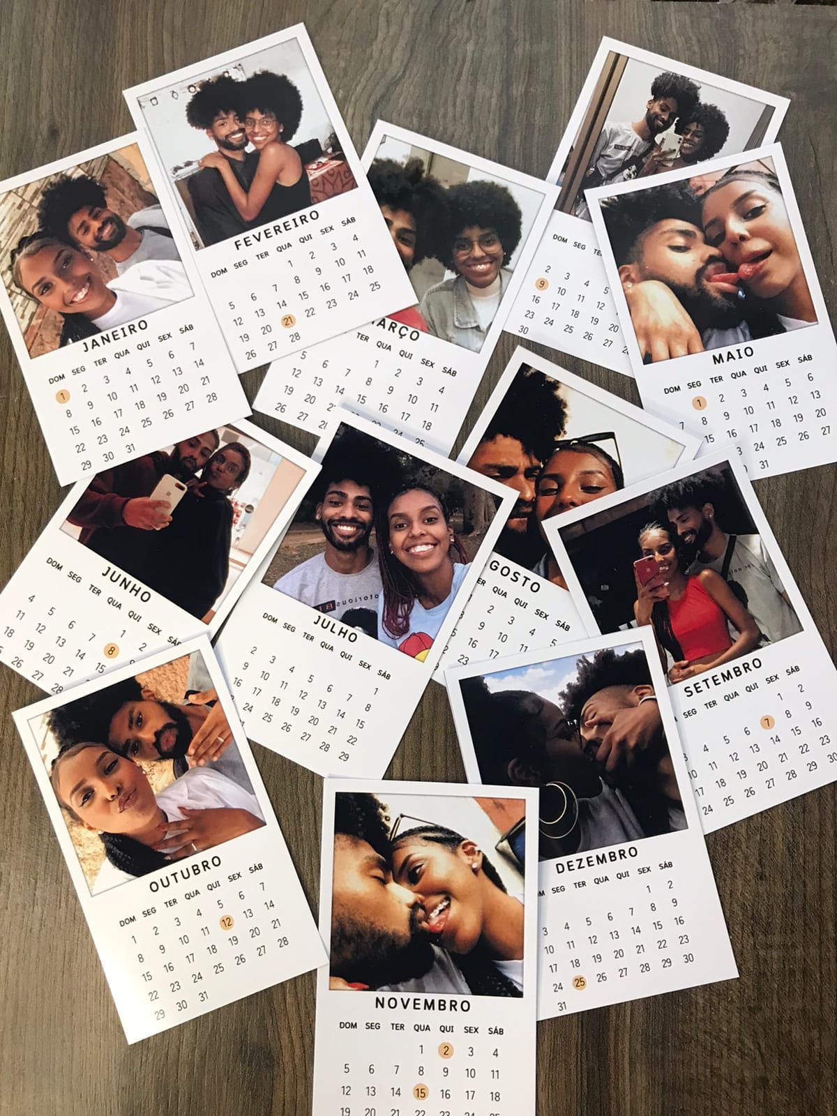 Calendário Polaroid